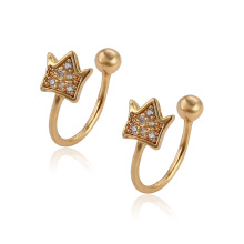 95795 XP wholesale fashion gold jewelry simple design clip earrings for girls